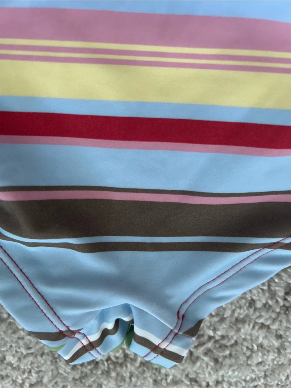 NWOT Tween RAD Swimwear ‘Brooke’ Striped Boyshorts Tankini Set size 12